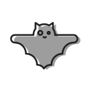 bat, cute, dead, halloween, scary, sweet, vampire svg vector icon