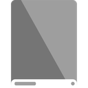 drive, grey, white icon