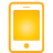 basic, mobile, yellow icon