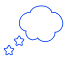bubble, dream, dreaming, happy, night, sleep, stars svg vector icon