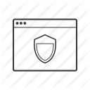browser, firewall, protection, safety, secure, security, shield icon