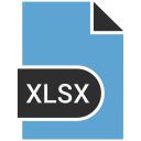 document, extension, file, xlsx svg vector icon