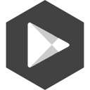 hexagon, media, play, social, store svg vector icon