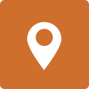 location, media, social, square svg vector icon