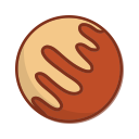 jupiter, planet, space svg vector icon