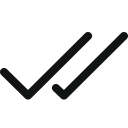 checks, doublecheck, two checks svg vector icon
