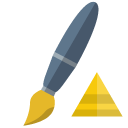 brush,pyramid icon