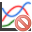 chart, curve, delete icon