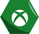 games, hexagon, social, xbox svg vector icon
