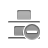distribute,vertica,bottom,delete icon