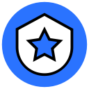 law, protect, safe, safety, secure, security, shield, star svg vector icon