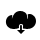 arrow, cloud, download, location icon
