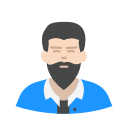 beard, guy, hipster, man svg vector icon