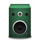 green, speaker icon