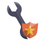 technical,wrench,shield icon