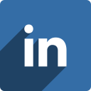 linkedin, media, shadow, social, square svg vector icon