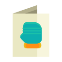 card, clothes, clothing, fashion, glove, greeting, send svg vector icon