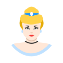 cinderella, disney princess, lady, princess svg vector icon