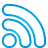 basic, blue, feed icon