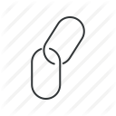 chain, hyperlink, link, linked, source, url, web icon