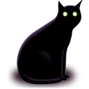 black,cat,animal icon