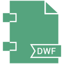 document, dwf, extension, file, format, page svg vector icon