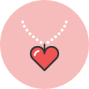 chain, heart svg vector icon