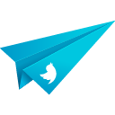 blue, origami, paper plane, social media, twitter icon