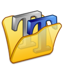folder, font, yellow icon