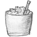 full, garbage, recycle bin, trash icon