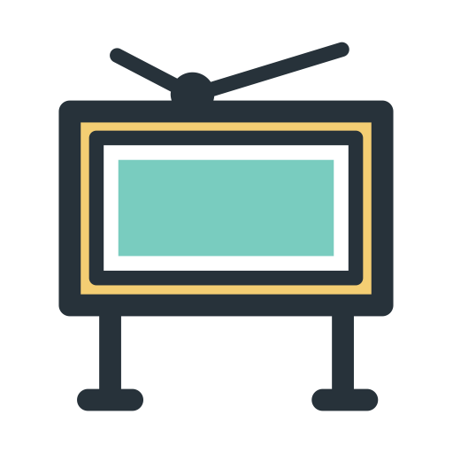 Color Blocks Television svg vector icon