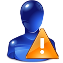 metacontact,unknown,alert,attention,user,warning,error,wrong,exclamation,account,profile,people,human icon