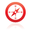 compass, red icon