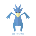 golduck, kanto, pokemon, psy, water svg vector icon