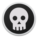 skull,bw icon