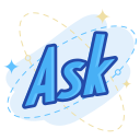 ask, media, social svg vector icon