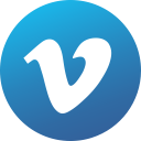 circle, colored, gradient, media, social, social media, vimeo svg vector icon