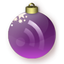 feed,christmas,purple,rss,subscribe icon