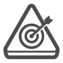aim, alert, attention, sign, target svg vector icon