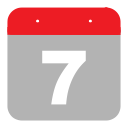 calendar, event, hovytech, schedule, seven, seventh, time svg vector icon