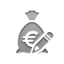 money,bag,euro,pencil icon
