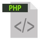 adobe, extention, file format, php, php extention svg vector icon