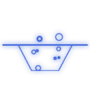 b, empty, entrance, trash icon