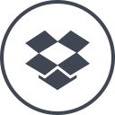 dropbox, media, online, social svg vector icon