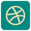 dribble, media, social svg vector icon