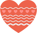 christmas, heart, xmas svg vector icon