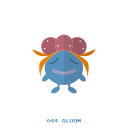 gloom, kanto, poison, pokemon svg vector icon