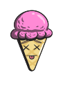 cartoon, cone, cream, emoji, ice svg vector icon