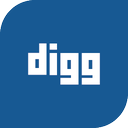 digg, dugg, flat, social media icon