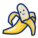 banana, crooked, inkcontober svg vector icon